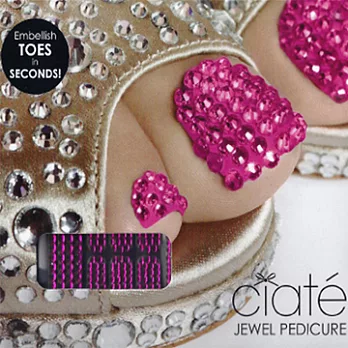 英國Ciaté夏緹 Jewel Pedicure 璀璨星光足部美甲貼組合 - 桃花紅