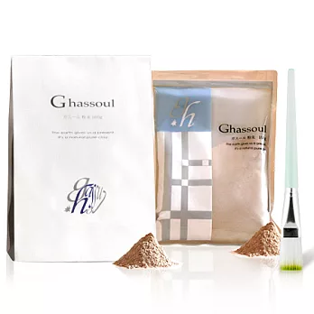 GHASSOUL 摩洛哥天然火岩泥粘土面膜 500G+150G - 大+小特惠組(粉狀)-獨家贈送面膜刷