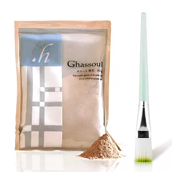 GHASSOUL 獨家精選組(摩洛哥天然火岩泥膜 150G-粉狀+面膜刷)
