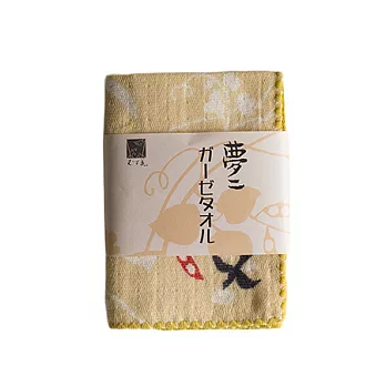 日本 むす美MUSUBI 竹久夢二 純棉手帕 奶油豌豆