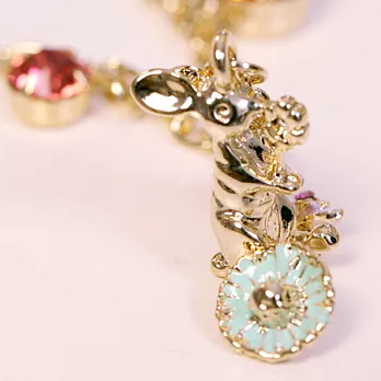 ECO安珂.小兔子春天花朵墜鑽 項鍊