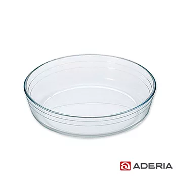 【ADERIA】日本進口耐熱玻璃圓形薄型烘焙烤盤