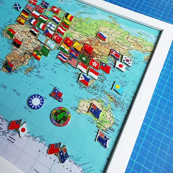 【國旗商品創意館】世界地圖國旗徽章組合/胸章/胸針/別針/勳章/獎章