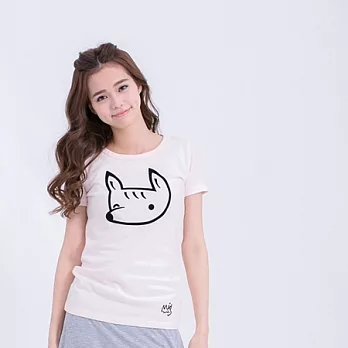 愛現小花狸 短袖 蜜桃棉 女TL桔粉