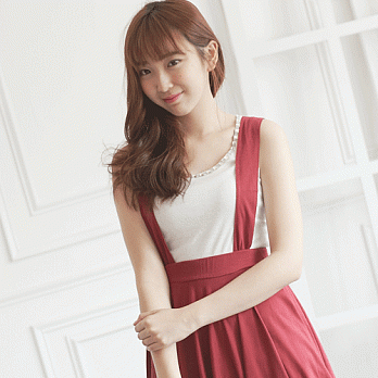 ROSE。甜美修飾心機單品方鑽長背心 黑系