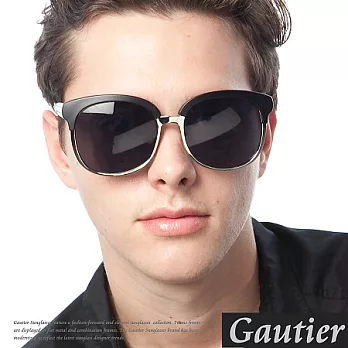 【Gautier】羅納度!雙元素設計太陽眼鏡-霧黑