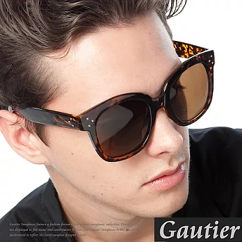 【Gautier】韓星李敏鎬!鉚釘設計太陽眼鏡-玳瑁