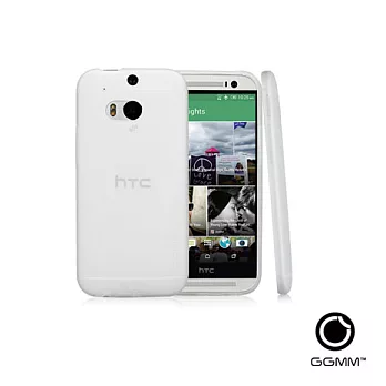 GGMM HTC One(M8) 磨砂TPU保護套水晶白