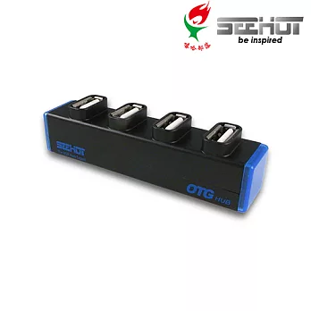 SeeHot 嘻哈部落OTG 4 Port USB2.0 Hub集線器(SH-H809+)黑色