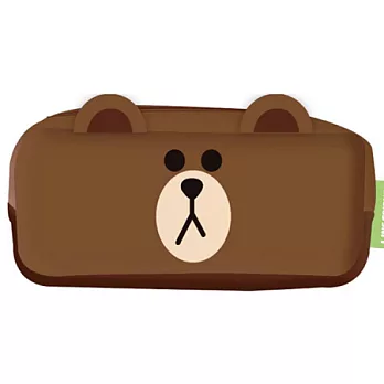 LINE FRIENDS 臉型筆袋(BROWN)