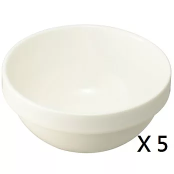 [MUJI 無印良品]米白瓷可堆疊碗/中/5入