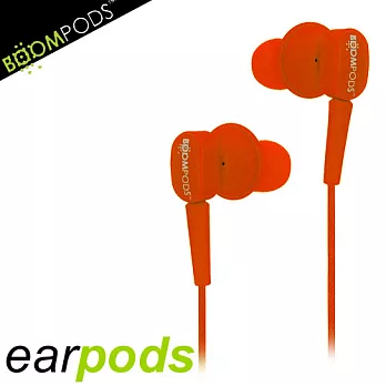 BOOMPODS earpods Android 入耳式單鍵線控耳機(螢橘)