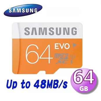 Samsung 三星 64GB EVO Ultra-fast UHS-I microSDXC C10 高速卡