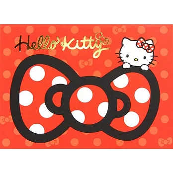 《Sanrio》HELLO KITTY緞帶文具系列A6便條本(紅)