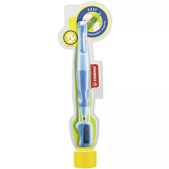 STABILO 德國天鵝牌 EASYergo3.15 左手專用人體工學 自動鉛筆(淺藍/深藍) 附削鉛筆器(型號:7891/2-1HB-3)