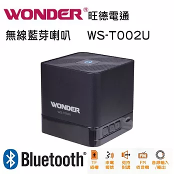 WONDER 旺德 WS-T002U 無線藍芽喇叭 黑色