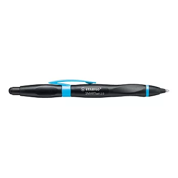 STABILO 德國天鵝牌 SMARTball 2.0 左手專用 人體工學 觸控+黑色原子筆--藍黑色(型號:1851/2-46)黑色筆蕊