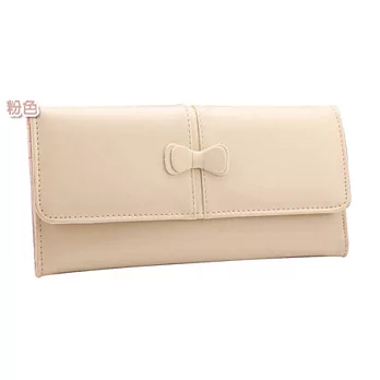 【A+ accessories】韓國可愛蝴蝶結大容量女用長夾 (粉色)