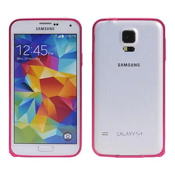 【BIEN】SAMSUNG S5 簡約輕薄海馬扣金屬保護邊框 (紅)