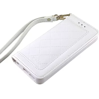 KooPin Apple iPhone 5 /5S /5C 隱磁系列 手提式菱格包純潔白