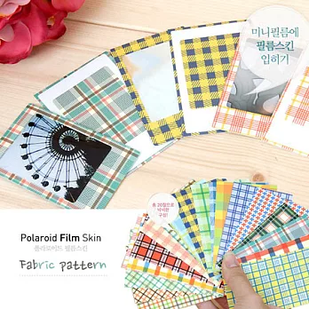 kiret韓國DIY相框拍立得相片邊框貼紙40入-fabric英式格紋