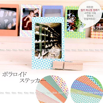 kiret韓國DIY相框拍立得相片邊框貼紙40入-復古retro