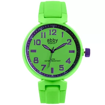 Watch-123 異想世界-甜蜜雙色春光幻彩腕錶 (綠色)