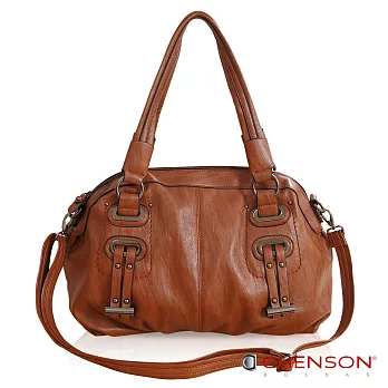 CHENSON 矜貴優雅.高貴垂釦斜肩包(附斜背帶)/咖啡(CG76713-B)