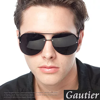 【Gautier】FTISLAND時尚風!飛行員太陽眼鏡-(亞黑˙黑灰)