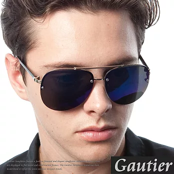 【Gautier】FTISLAND時尚風!飛行員太陽眼鏡-(銀˙反光鏡面藍)