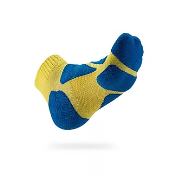 titan太肯 功能慢跑襪-Fit (男女適用、十歲以上年齡層皆適用)M黃/藍色