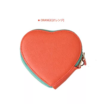 【韓國FROMb】HEART COIN WALLET零錢收納包-橘