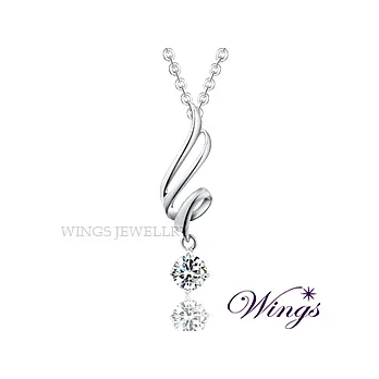 Wings 絮語 燦動閃耀進口方晶鋯石美鑽項鍊