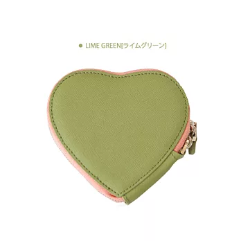 【韓國FROMb】HEART COIN WALLET零錢收納包-萊姆綠