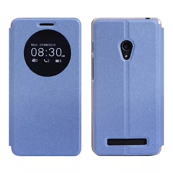 【BIEN】ASUS Zenfone 5 絢麗金沙紋智慧透視可立皮套 (藍)