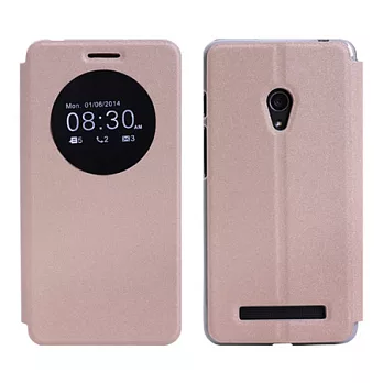 【BIEN】ASUS Zenfone 5 絢麗金沙紋智慧透視可立皮套 (金)