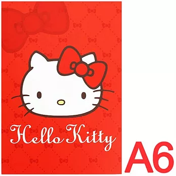 《Sanrio》HELLO KITTY典雅緹花系列A6便條紙(紅)
