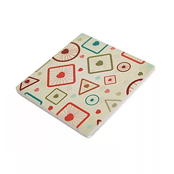 恬意風情吸水杯墊-普普風(淡黃)