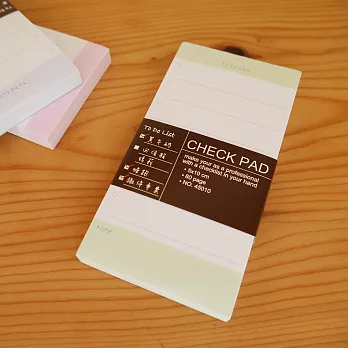 45010 *CHECK PAD * MEMO白底綠
