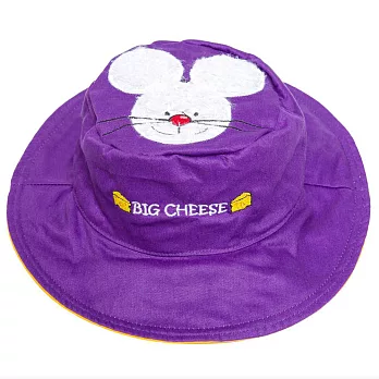 加拿大Flapjacks 兒童雙面可愛造型防曬遮陽帽-小老鼠/粉紅象6M-2Y