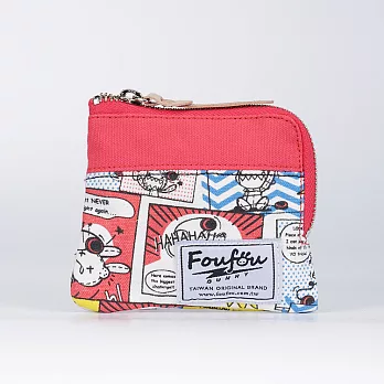 《Foufou》輕皮夾 / 零錢包 - Foufou Comics紅