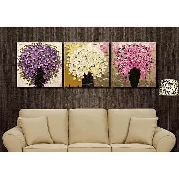 【Manto】三拼款.DIY數字油畫 - 貴運花