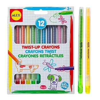 【美國ALEX】旋轉蠟筆(12色)