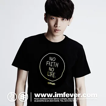 熱血FEVER No faith no life TEE -黑M黑色