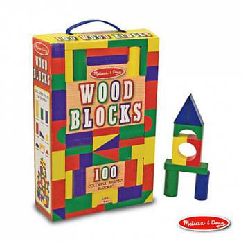 美國 Melissa & Doug 彩色木製積木 - 100 pcs