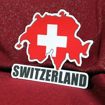 【國旗商品創意館】瑞士國旗地圖抗UV、防水貼紙/Switzerland/世界多國款可選購