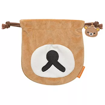 San-X 拉拉熊 funny parts 有趣部位系列毛絨束口袋。懶熊嘴巴