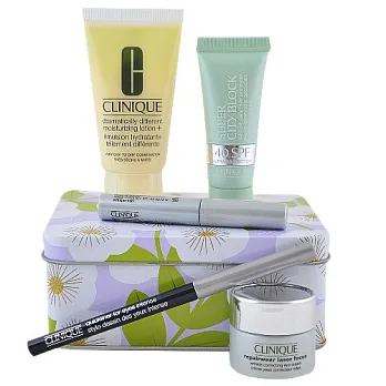 CLINIQUE 倩碧 夏日5件組鐵製禮盒