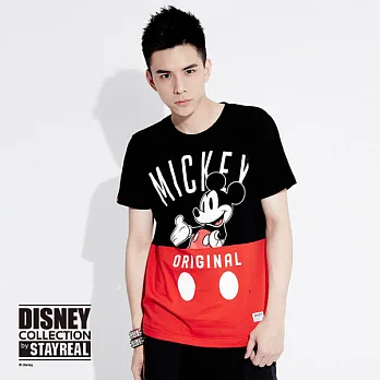 Disney Collection By STAYREAL 純真米奇T - 黑標潮流版 / 黑紅L黑色