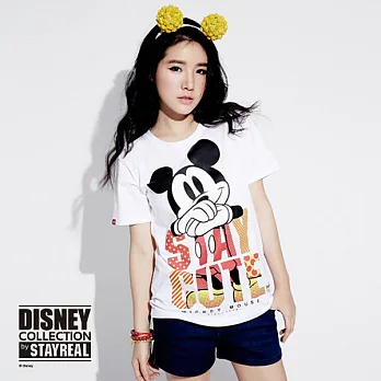 Disney Collection By STAYREAL 萌翻米奇T - 黑標潮流版 / 白色M白色